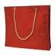 Große PP-Einkaufstasche Milano mit Kordelhenkel - rot